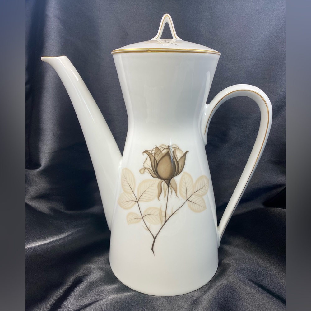Vintage Rosenthal Shadow Rose Coffee/Tea Pot with Lid